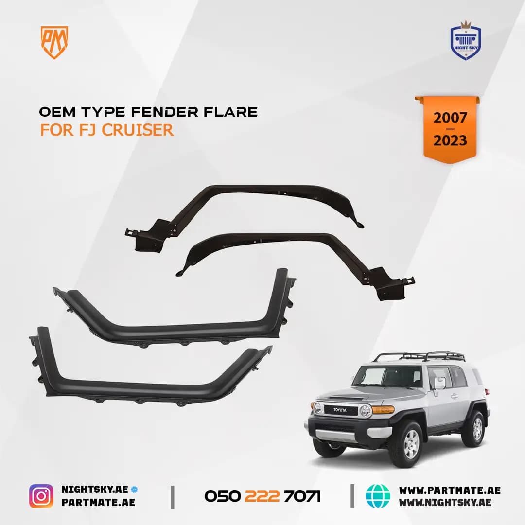 Toyota FJ Cruiser Fender & Quarter Moulding Set OEM Type 4PCS
