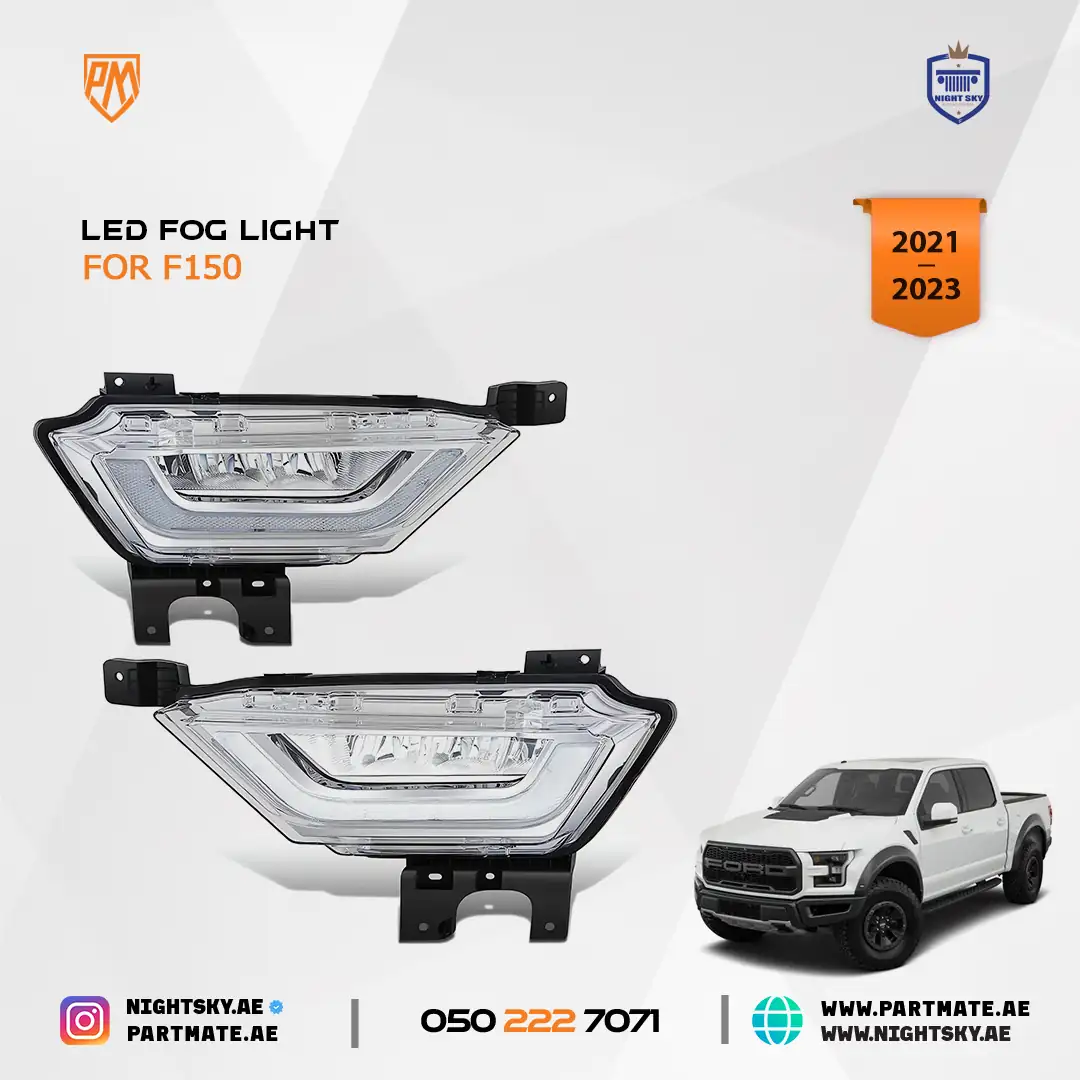 Ford F-150 2021-2023 LED Fog Lights Chrome Housing