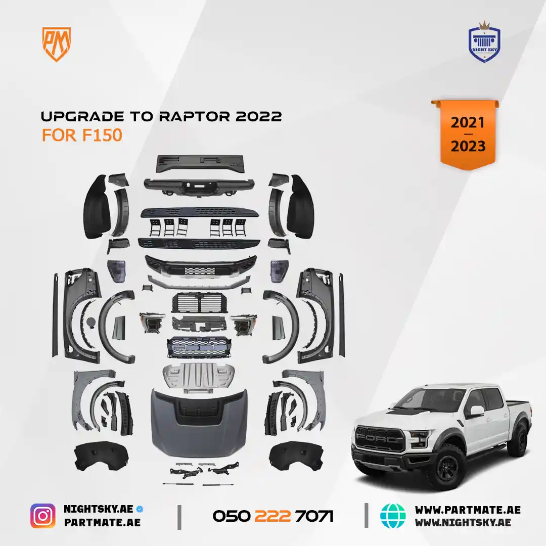Ford F-150 to Raptor Conversion Kit (2021–2023 → 2022) – Upgrade w Lights