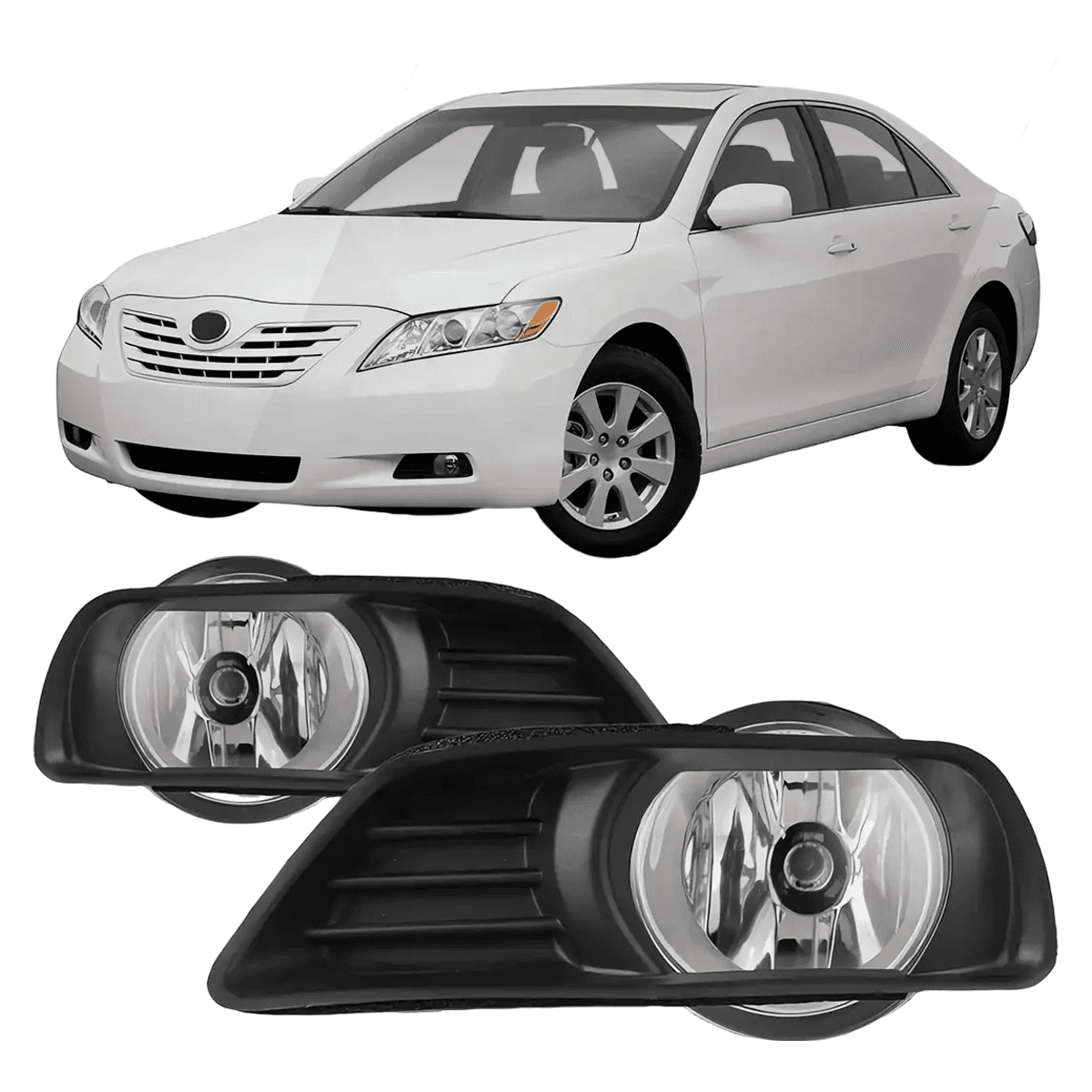 Toyota Camry Fog Light Kit Clear Lens 2007-2009