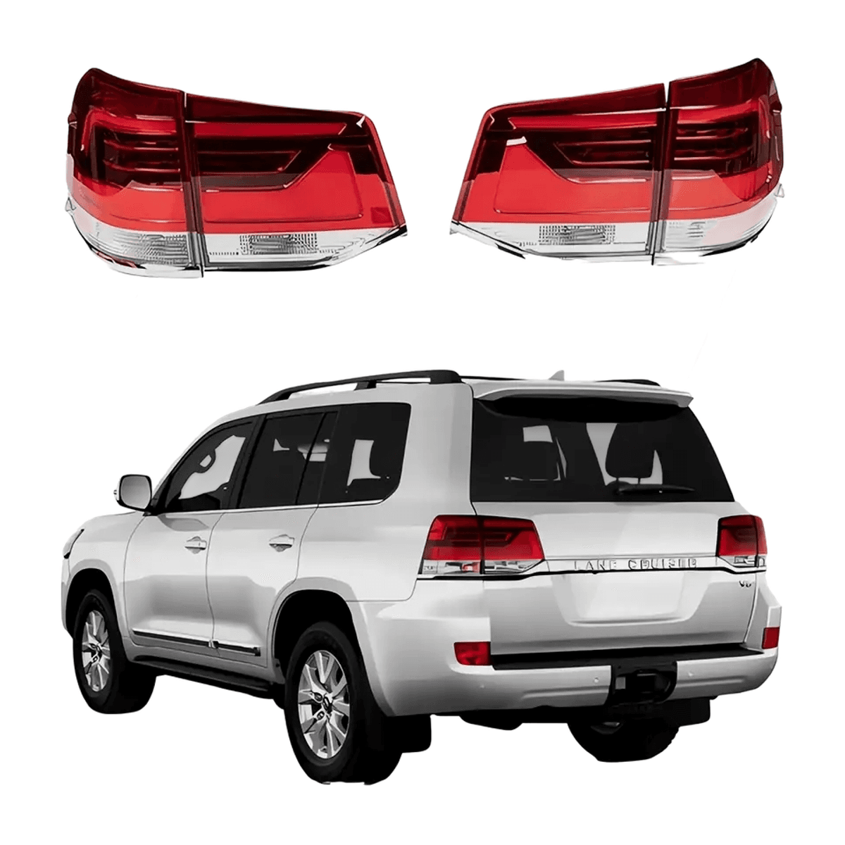 set taillight red color for land cruiser fj200 2016-2021