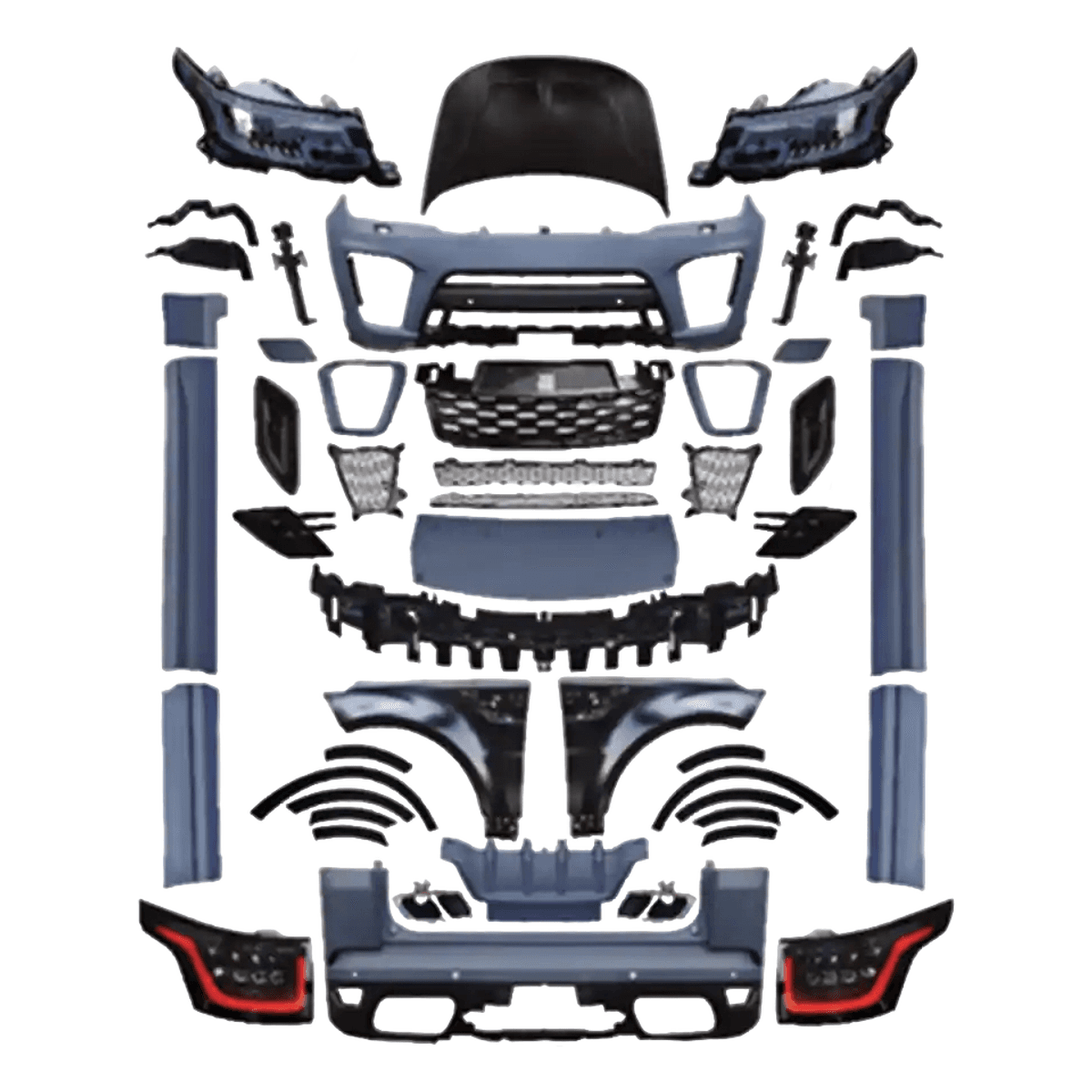 Range Rover Sport L494 Body Kit Conversion (2014–2017 → 2018–2022) – SVR Facelift Upgrade With Carbon Fiber Hood