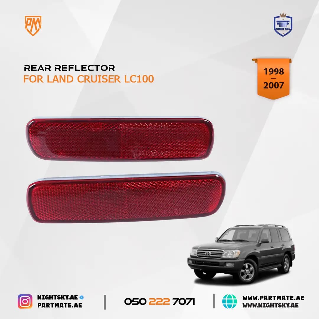 Toyota Land Cruiser 100 & Lexus LX470 Rear Bumper Reflector Housing Set