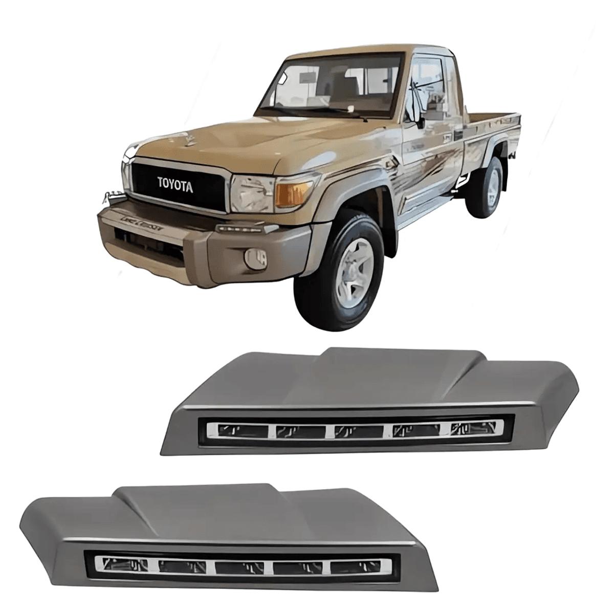 Toyota Land Cruiser Pickup LED Fog Light Set 2011-2016