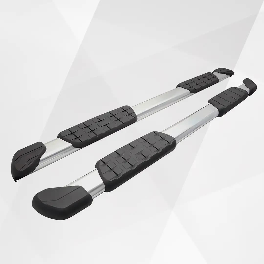 Toyota Tundra CrewMax 2007-2021 OE Style Running Boards Silver Black