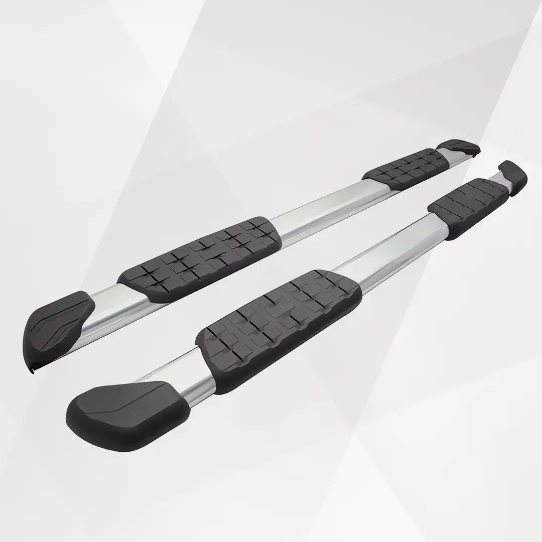 Toyota Tundra CrewMax 2007-2021 OE Style Running Boards Silver Black