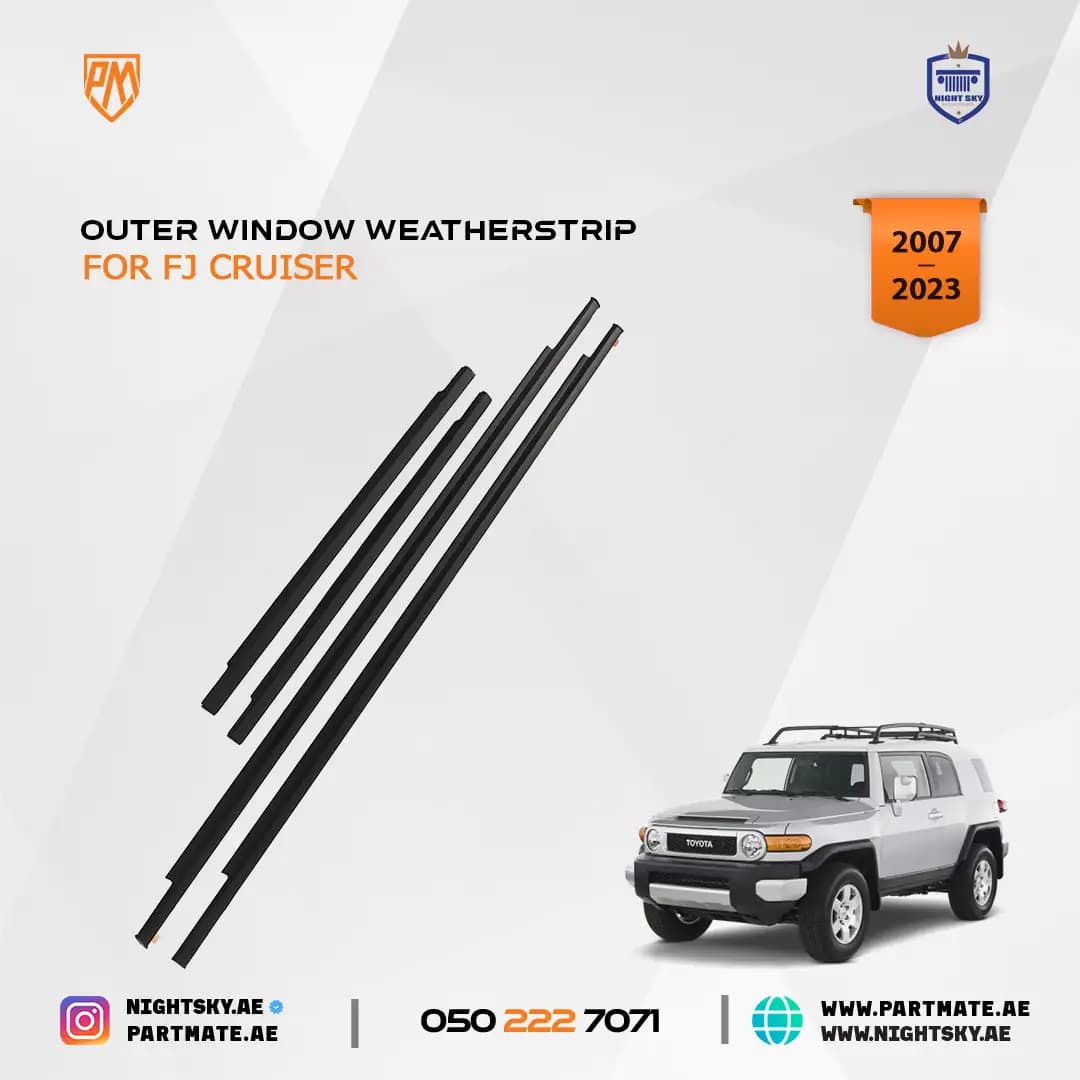 Toyota FJ Cruiser Window Belt Weatherstrip Trim Set 4PCS 2007-2023