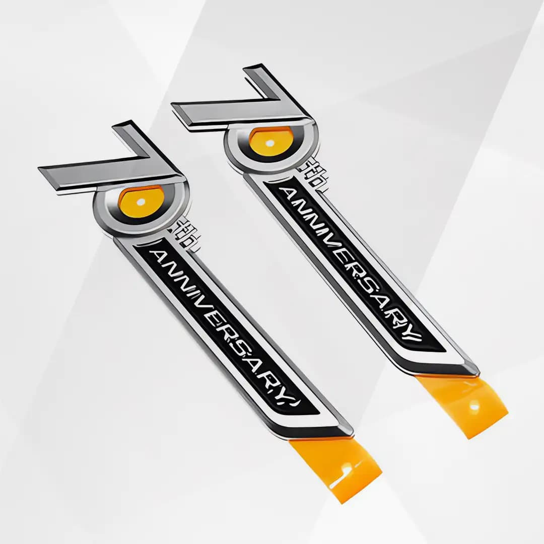 Toyota Land Cruiser 70th Anniversary Silver Side Emblems (2PCS)