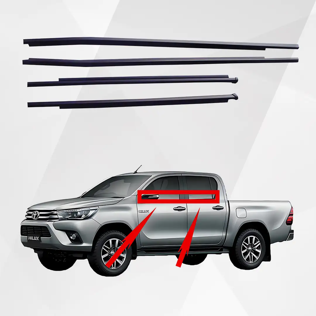 Toyota Hilux Revo Rear Window Belt Weatherstrip Seal Set Left & Right 2016-Up