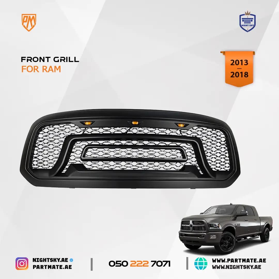 Dodge Ram 1500 Front Pro Grille 2013-2018