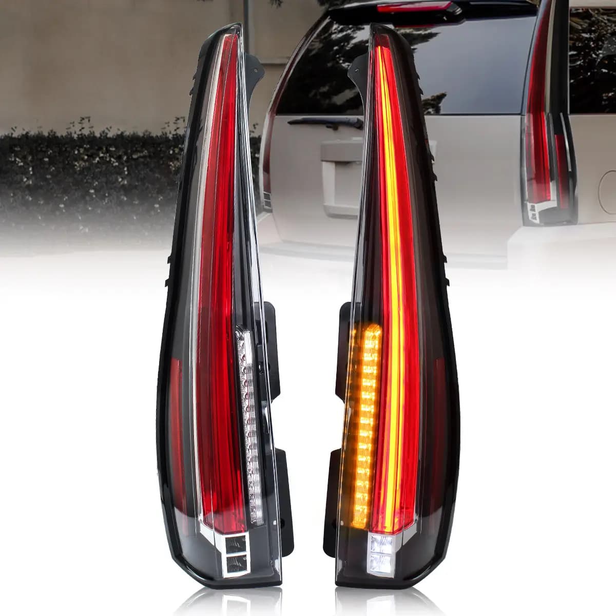 VLAND LED Tail Lights with Start-up Animation for GMC Yukon / Chevy Tahoe / Suburban (2007–2014, 3rd Gen)