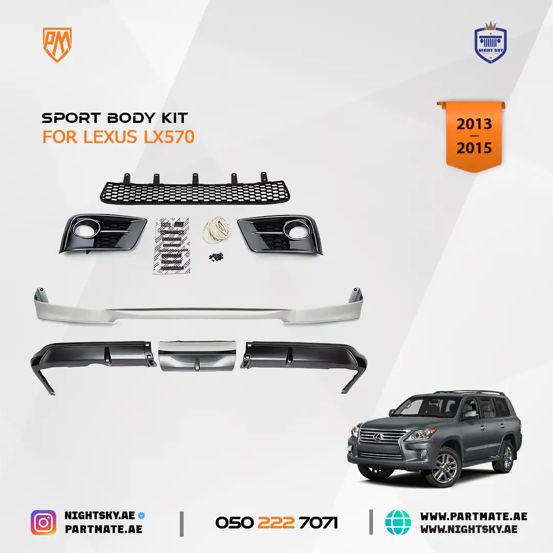 Lexus LX570 Sport Body Kit Pearl White & Black 2013-2015