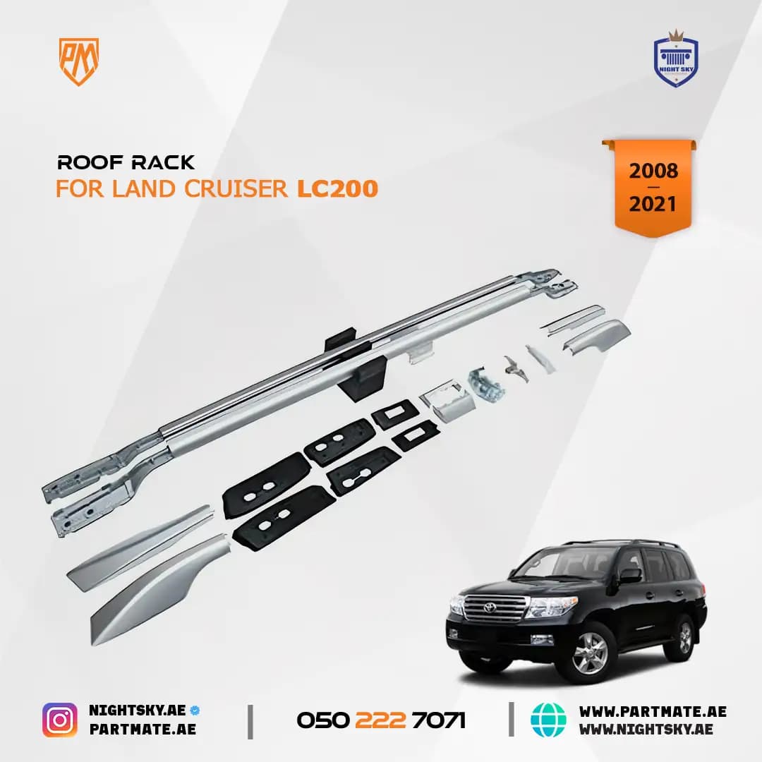 Toyota Land Cruiser LC200 2008-2021 Roof Rack Rails 2PCS