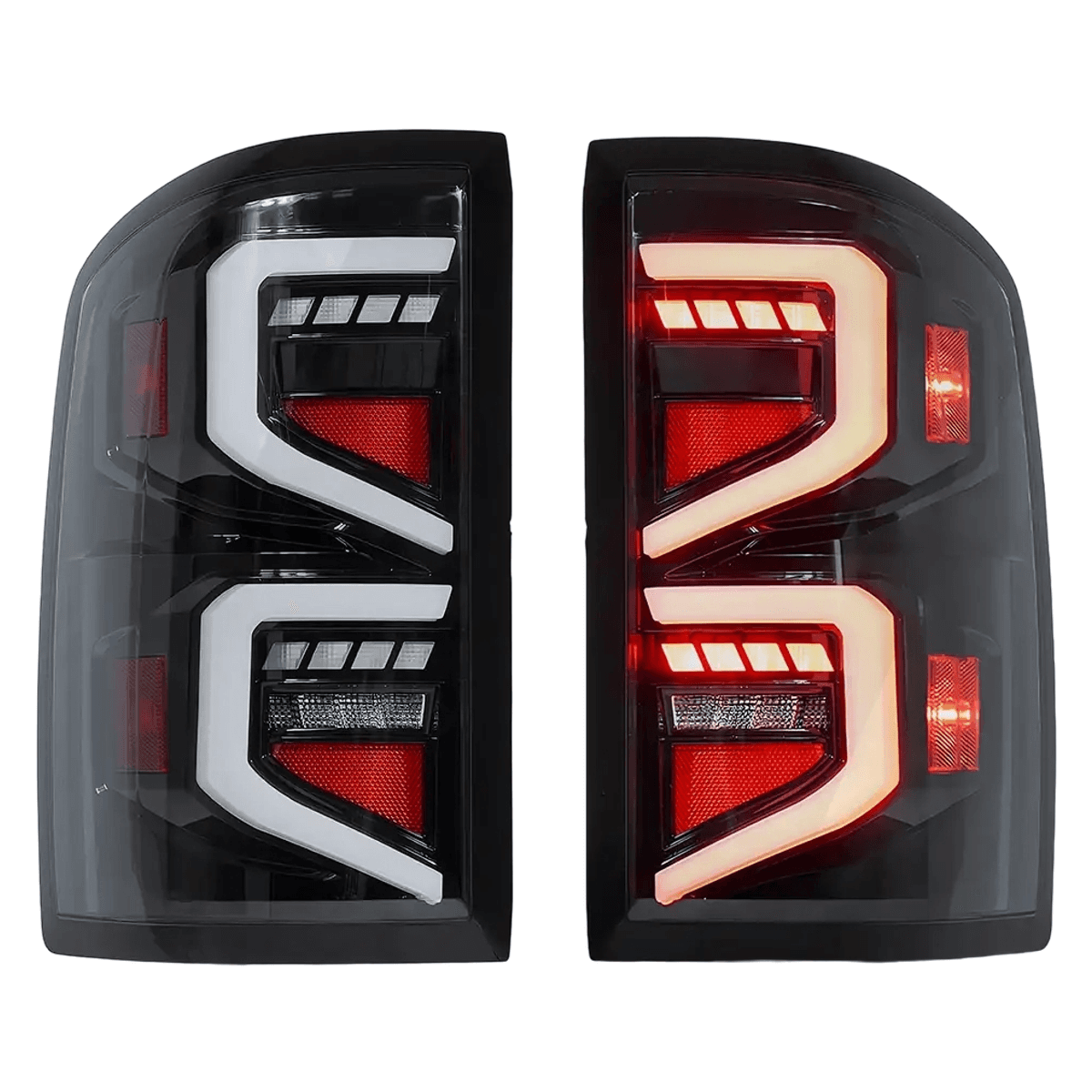 Chevrolet Silverado 2007-2013 Vland LED Tail Lights Clear