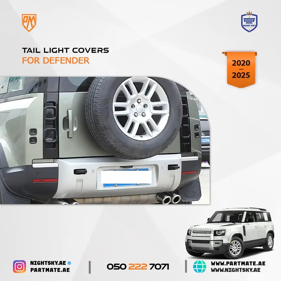 Defender 110 2020-Present Tail Light Covers ABS Exterior Trim