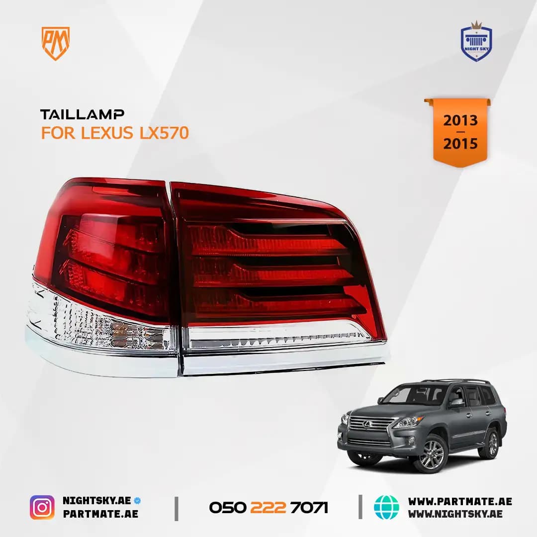 Lexus LX570 Tail Light Assembly Set 4PCS OEM Style Red 2013-2015