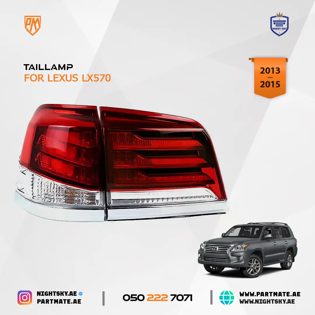 Lexus LX570 Tail Light Assembly Set 4PCS OEM Style Red 2013-2015