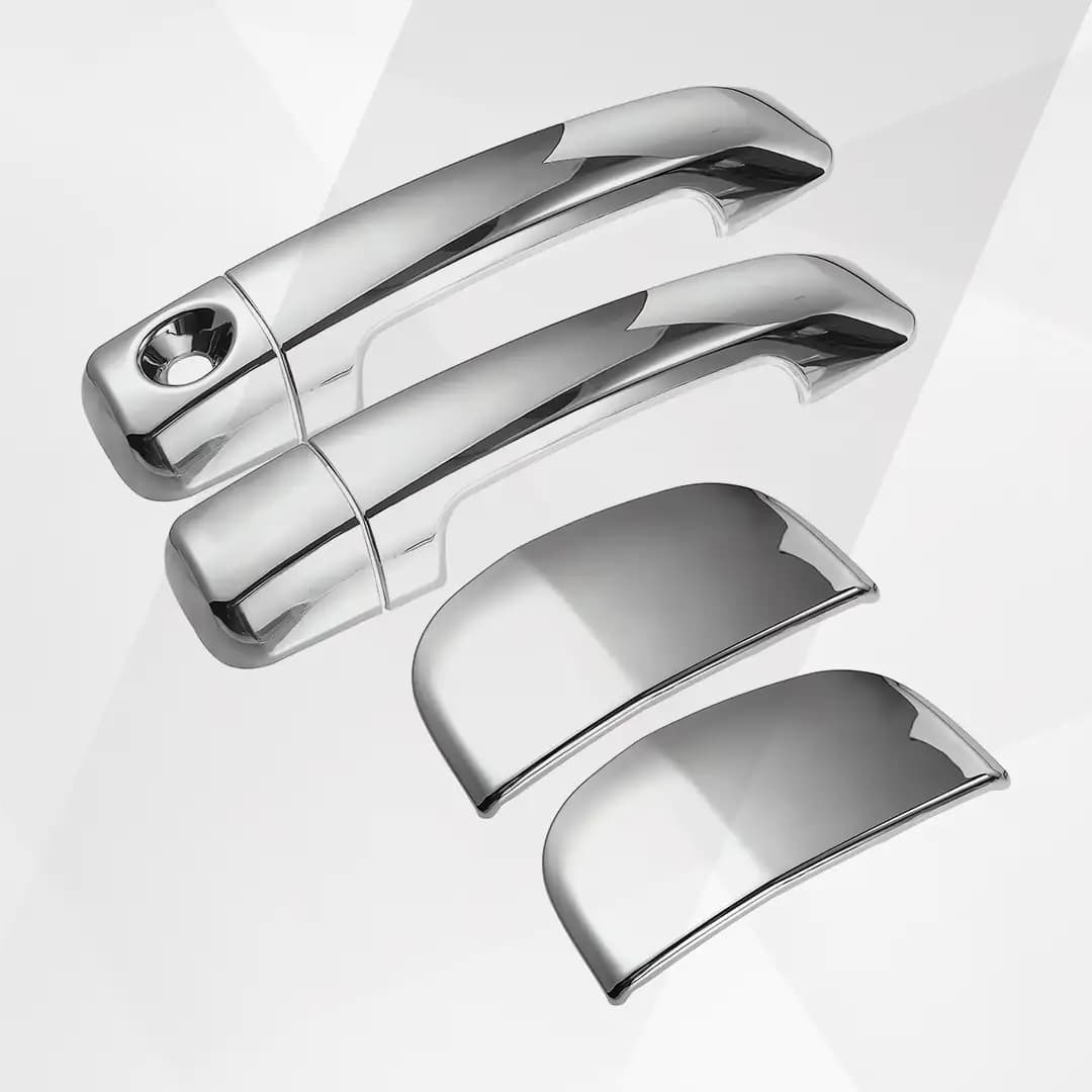 Toyota Tundra 2007-2021 Door Handle Cover Kit Silver Half Cabin