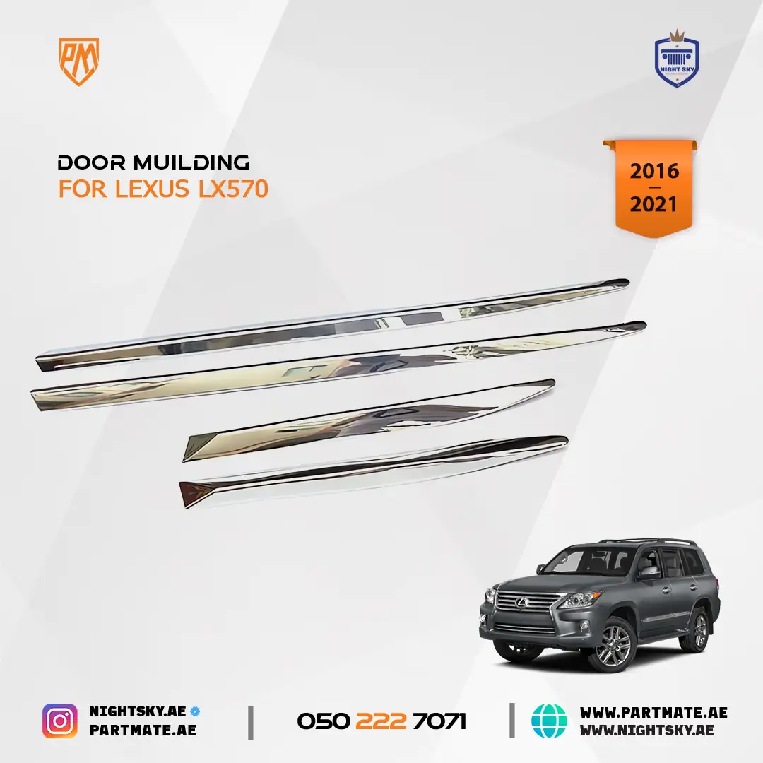 Lexus LX570 Side Door Sill Molding Trim Plates 4PCS Chrome 2016-2021
