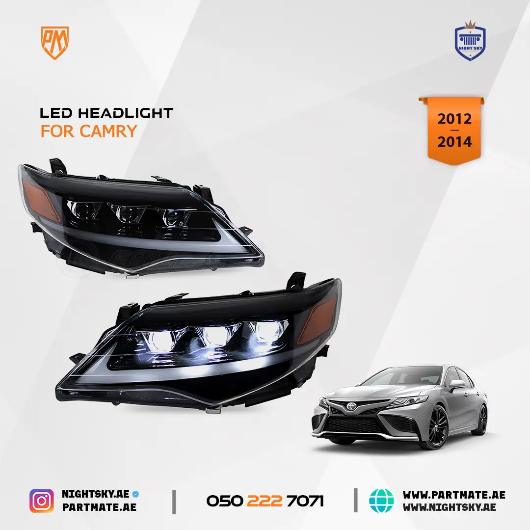 Toyota Camry LED Headlight Assembly with Daytime Running Lights 2012-2014