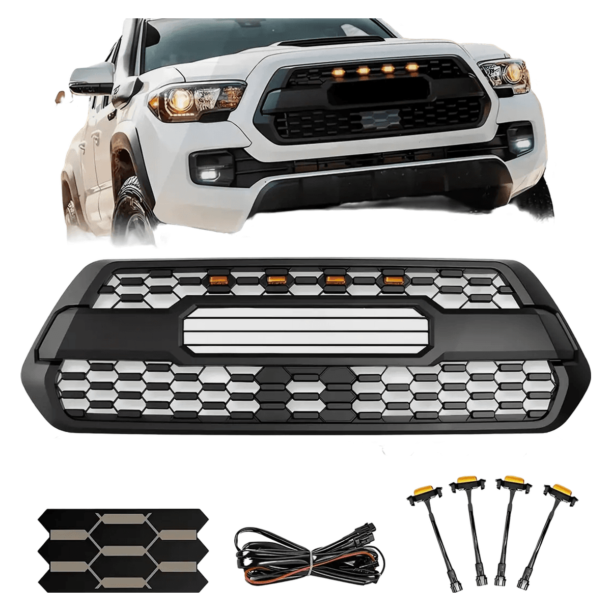 Toyota Tacoma 2016-2022 LED Honeycomb Front Bumper Grille