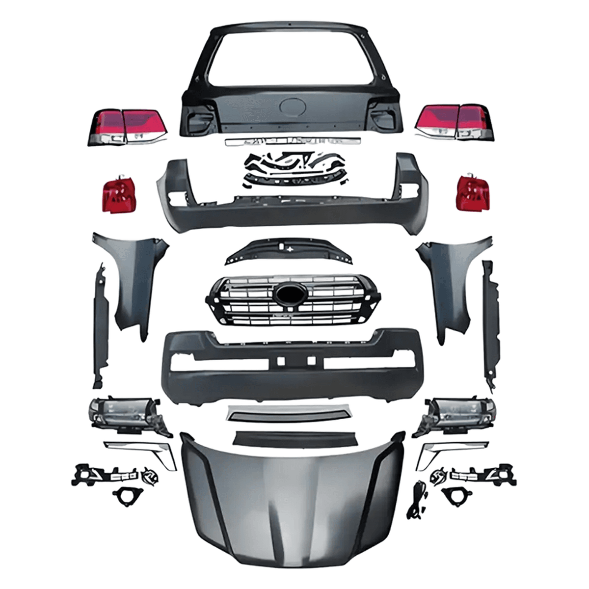 Toyota Land Cruiser LC200 2008-2015 Exterior Upgrade Kit to LC200 2021 Style