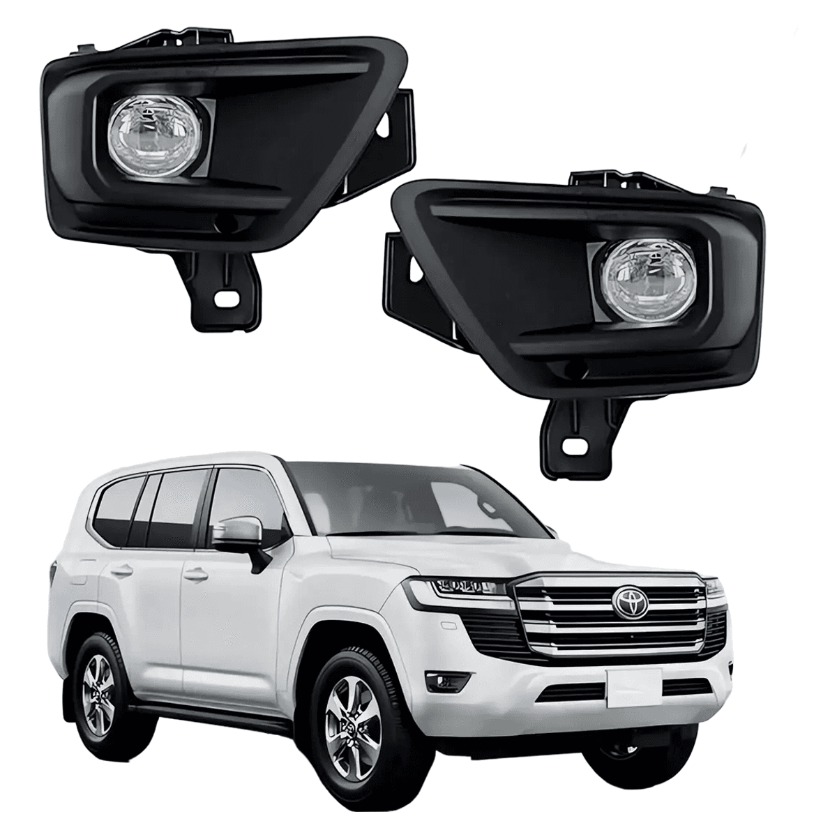 Toyota Land Cruiser LC300 LED Fog Light Kit with Harness & Switch 2022-2026