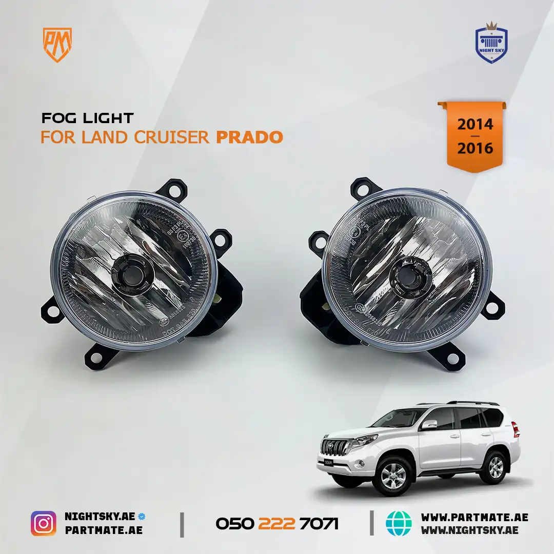 Toyota Land Cruiser Prado Fog Light Kit With Wiring 2014-2016