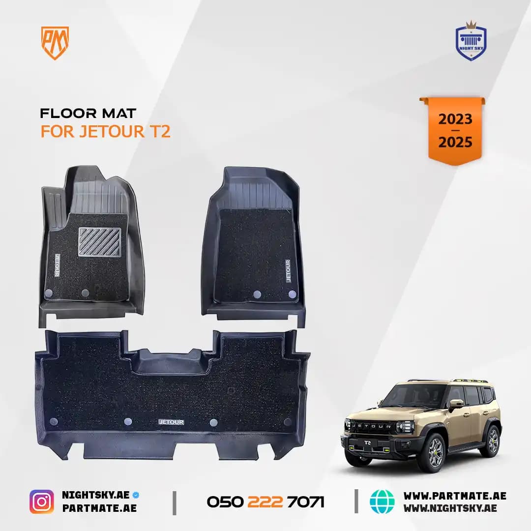 TPE All-Weather Floor Mats for Jetour T2 (2024–2025) – 5 Seats Waterproof Interior Protectors