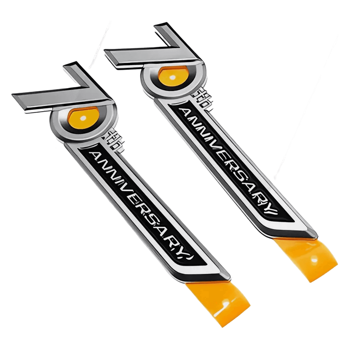 Toyota Land Cruiser 70th Anniversary Silver Side Emblems (2PCS)