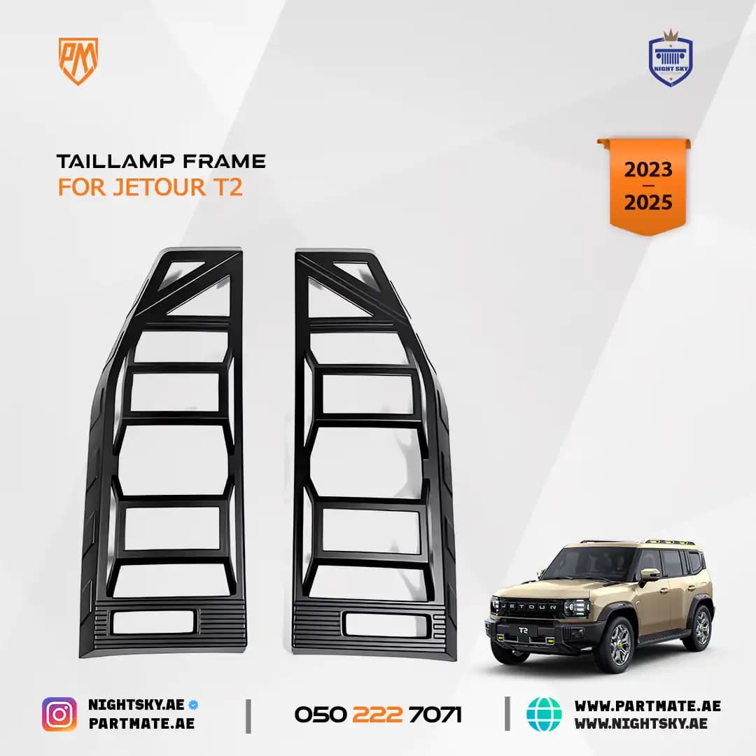 Jetour T2 Taillight Frame Covers (2023–2026) – Exterior Trim Accessory Set