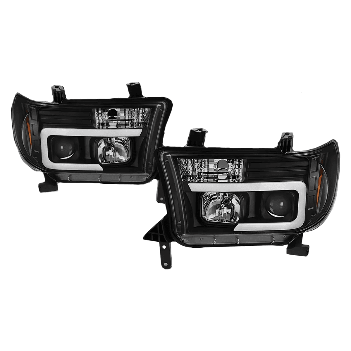 Toyota Tundra Sequoia LED DRL Projector Headlights Black Housing