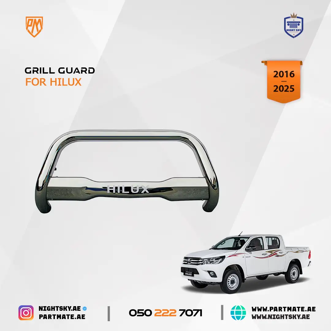 Toyota Hilux Revo Stainless Steel Front Bull Bar Nudge Grille Guard 2016-2021