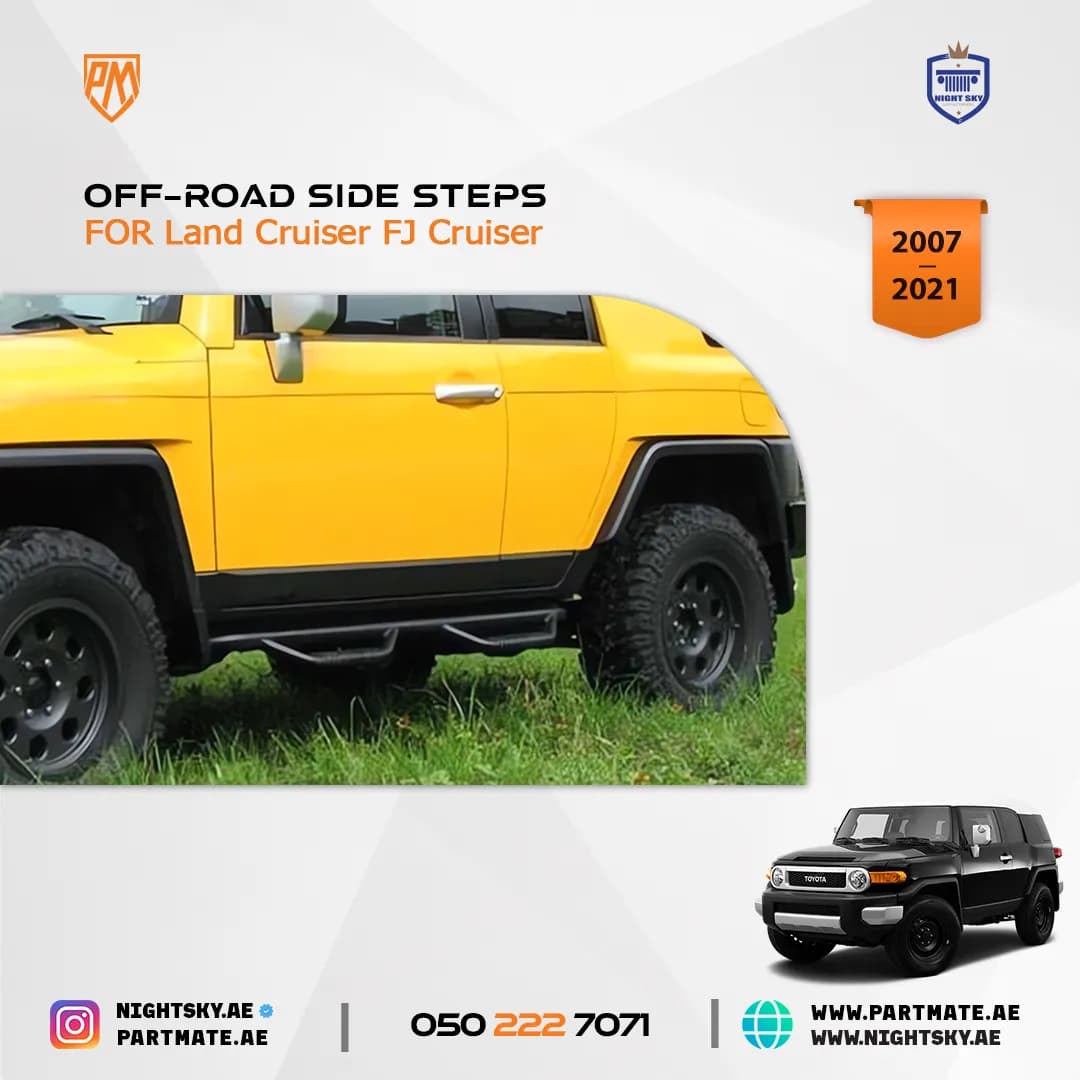 Toyota FJ Cruiser Off-Road Side Pedals & Running Boards
