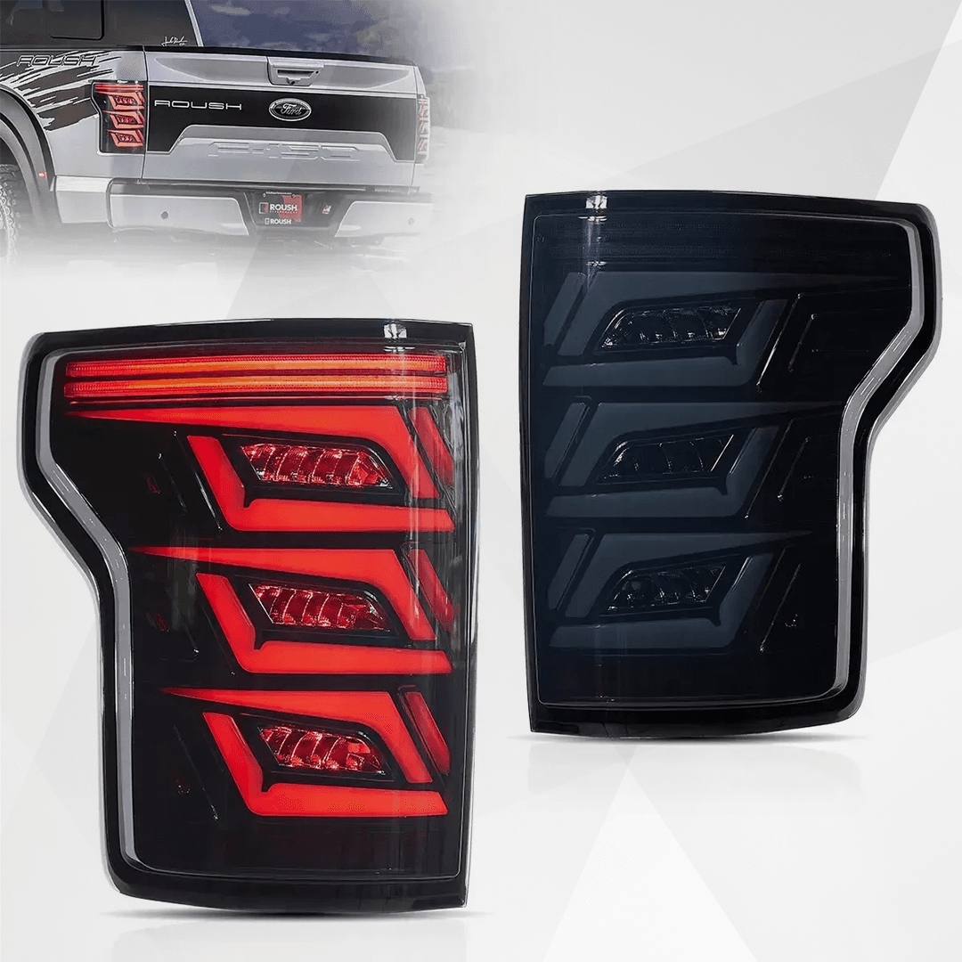 VLAND Smoked LED Tail Lights for Ford F-150 2015-2020