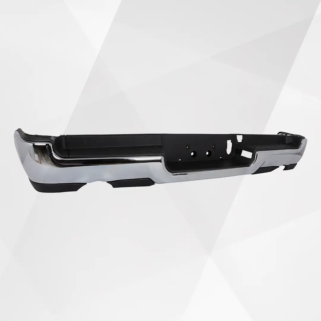 RAM 1500 2019-2024 Chrome Steel Rear Bumper Dual Exhaust