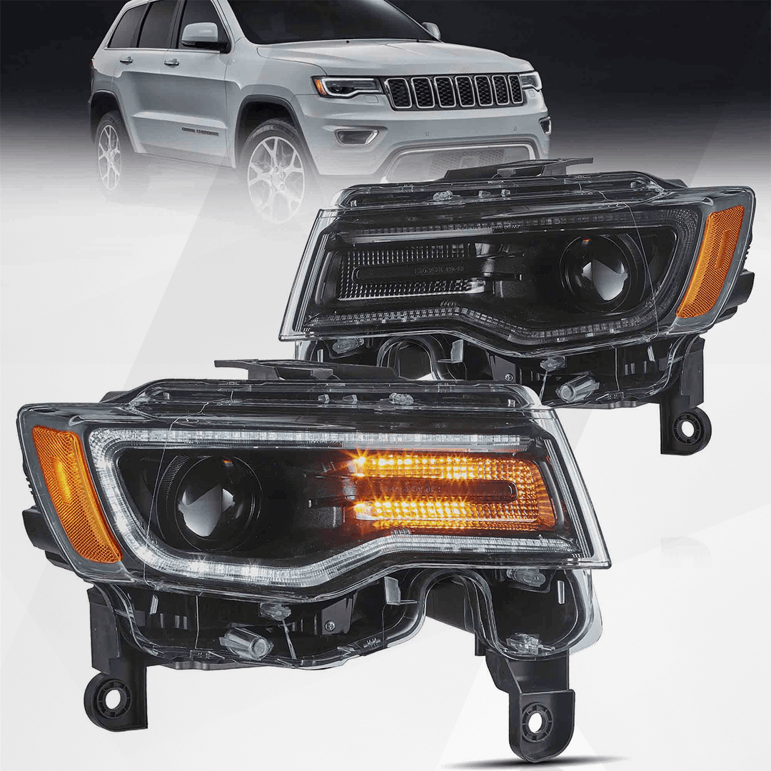 VLAND LED Headlights for Jeep Grand Cherokee WK2 2014-2022 – Blue DRL