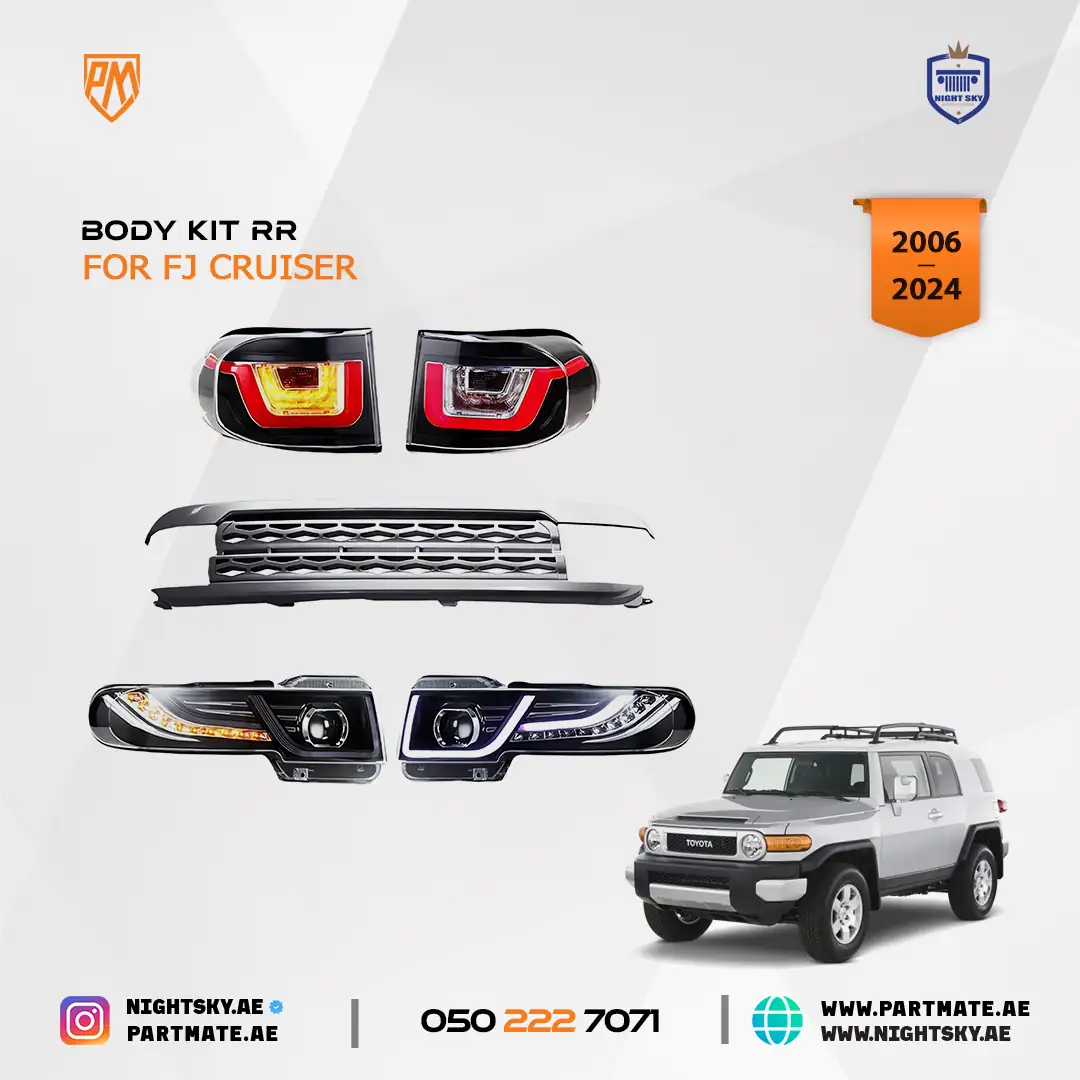 Toyota FJ Cruiser Body Kit Front Grille with Lights PP Plastic Set