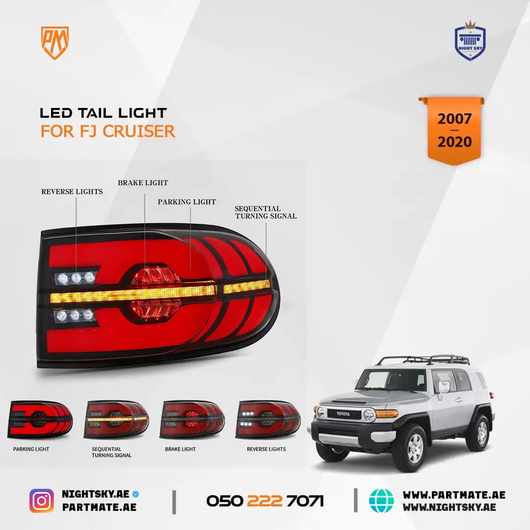 Toyota FJ Cruiser 2007-2020 LED Tail Lights Dynamic Signal