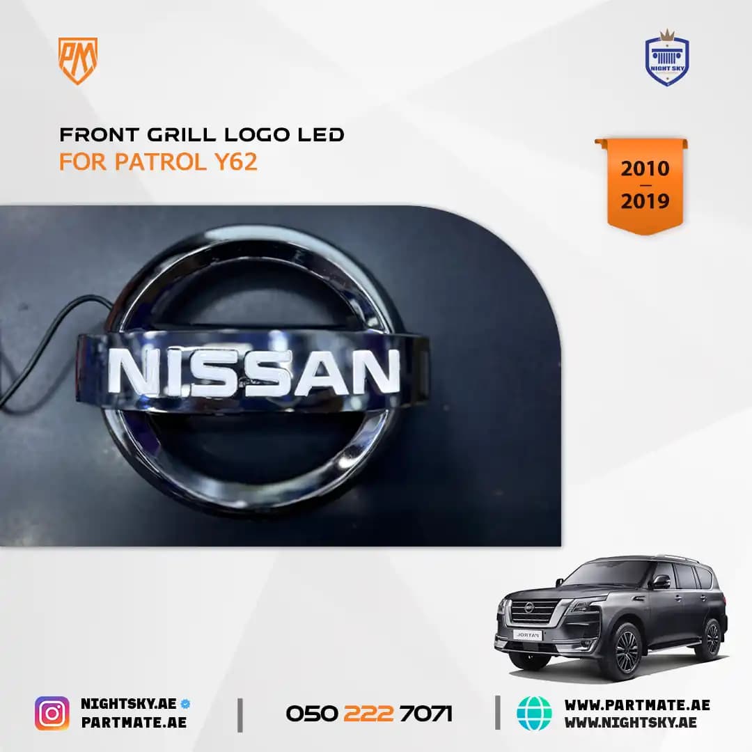 LED Front Grill Logo for Nissan (2010–2019) – Illuminated Emblem Badge