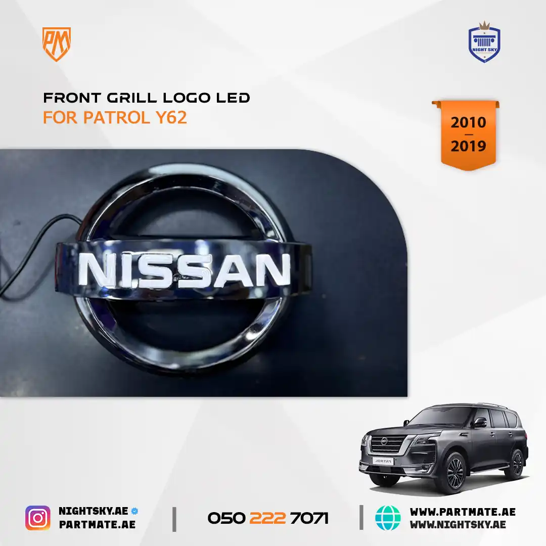 LED Front Grill Logo for Nissan (2010–2019) – Illuminated Emblem Badge