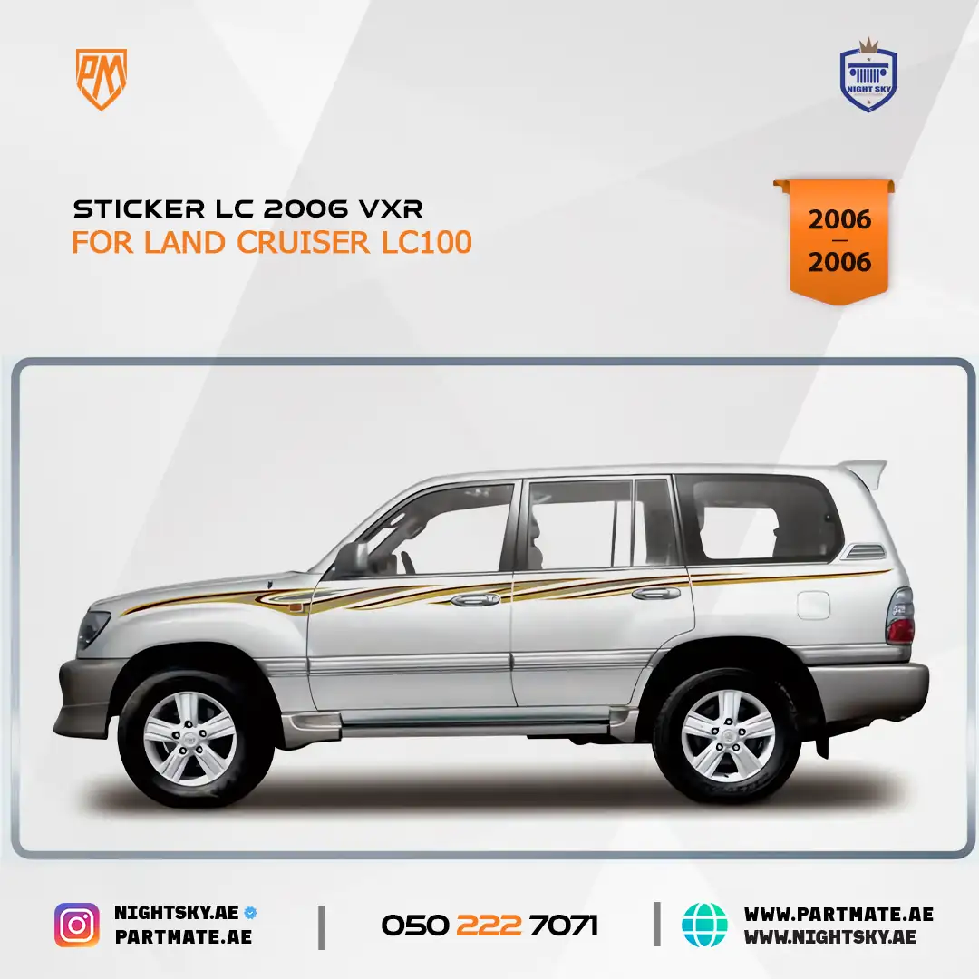 Toyota Land Cruiser 2006 VXR Sticker Decal Set