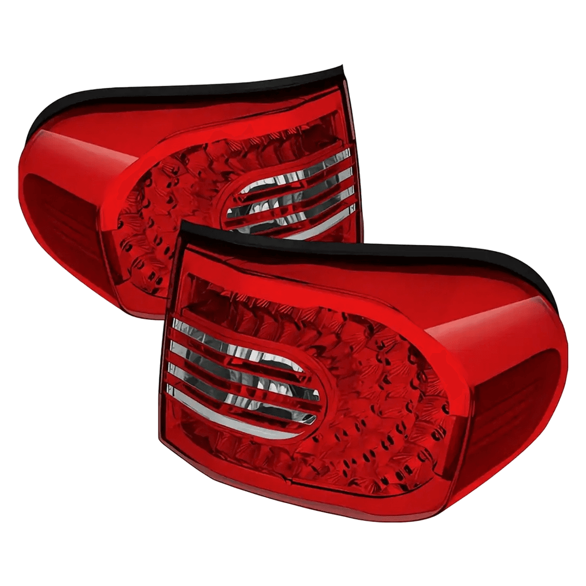 Toyota FJ Cruiser LED Tail Lights (2007–2023) – Chrome Housing with Red Lens / Chrome Lens Options
