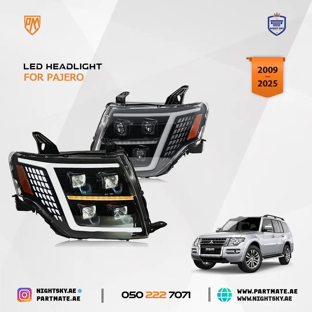 Mitsubishi Pajero V93 V97 LED Headlights Dynamic Animation 2009-2021