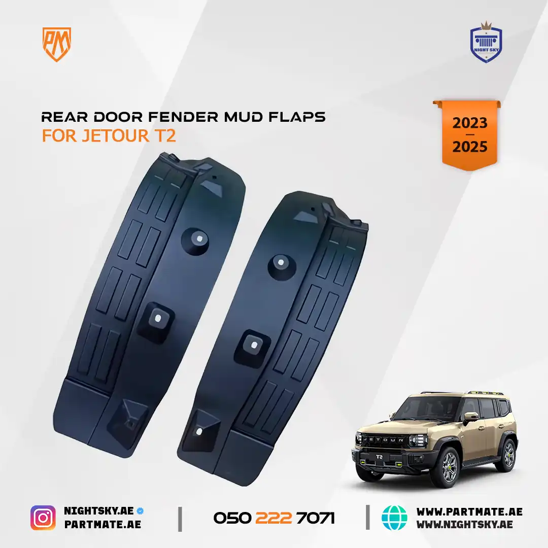 Jetour T2 Rear Door Fender Mud Flaps (2023–2024) – 4PCS Splash Guard Set