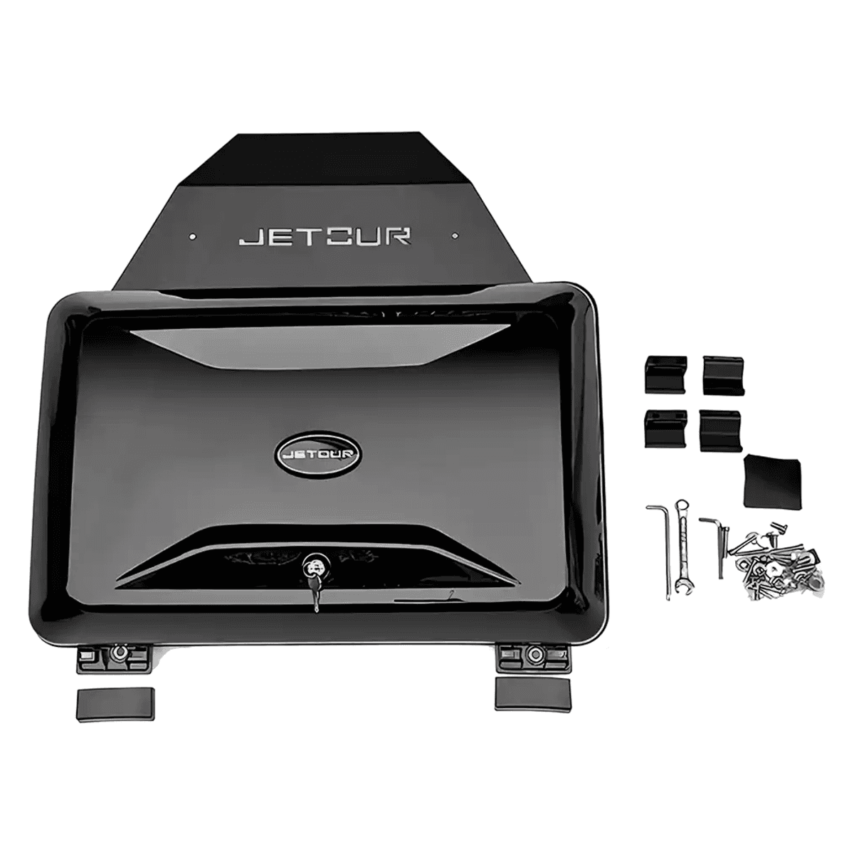 Black Roof Cargo Carrier Box for Jetour T2 (2023–2024) – Side Luggage & Tool Storage Box
