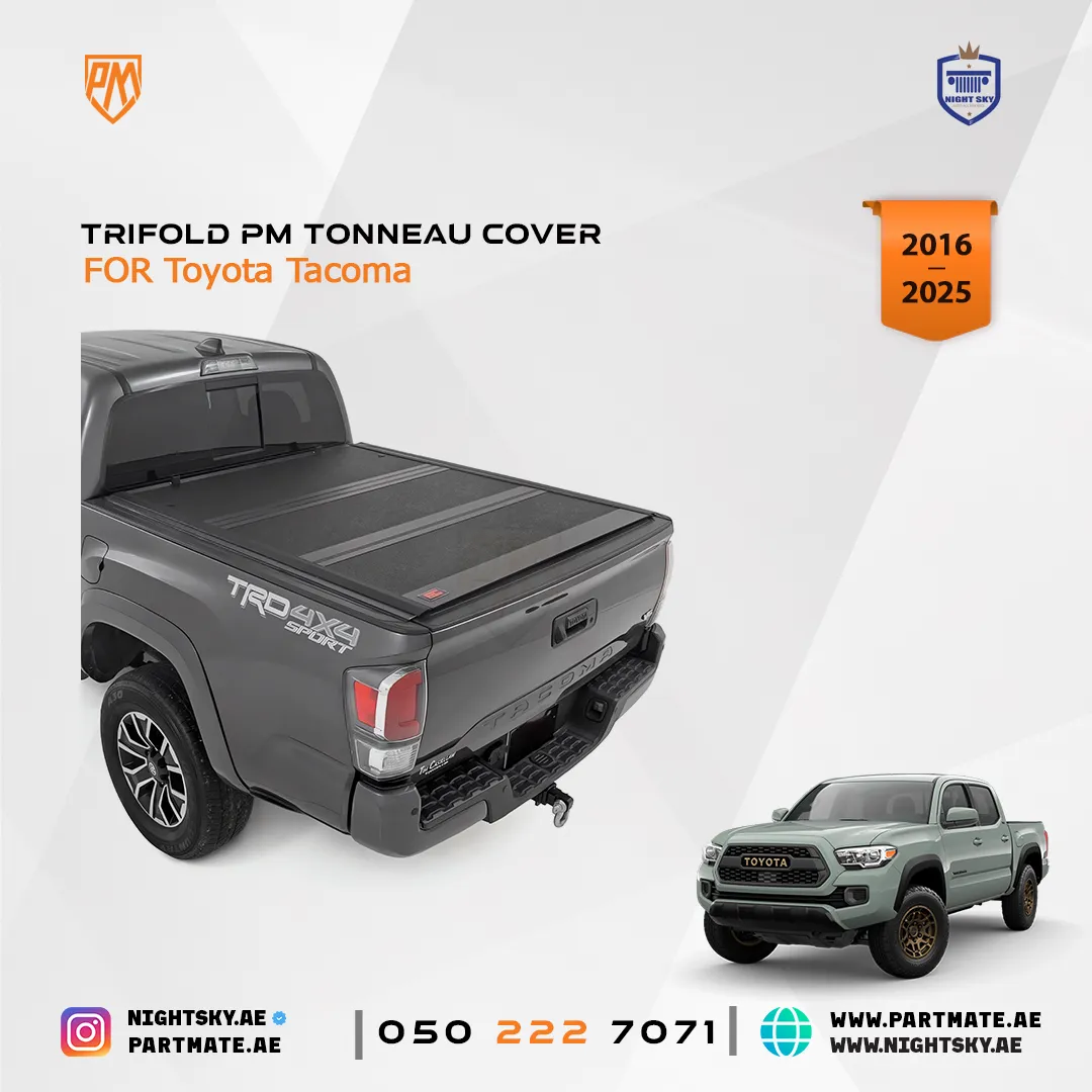 Toyota Tacoma Trifold PM Tonneau Cover (2016–2025) – Heavy-Duty Folding Bed Cover
