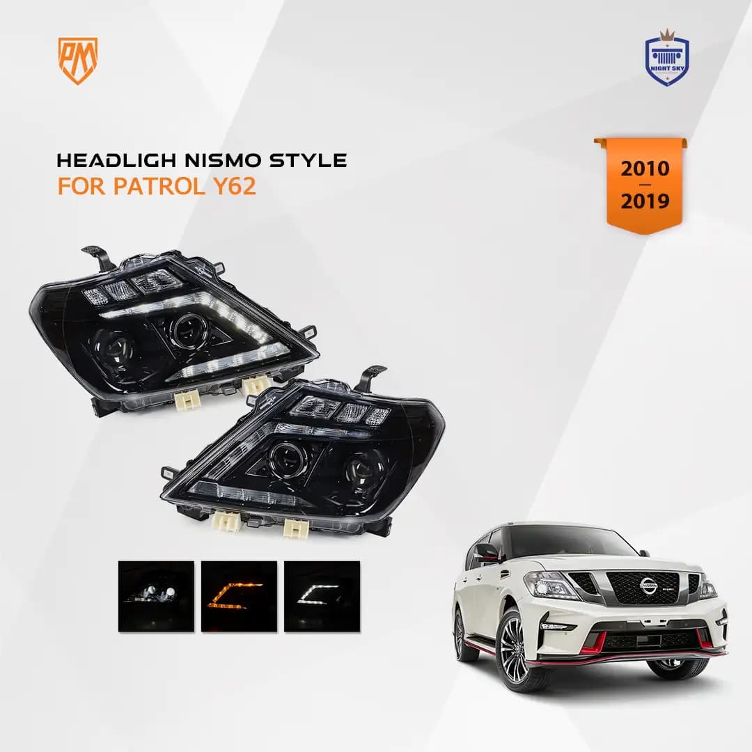 Nissan Patrol Y62 2010-2019 NISMO Style LED Headlights