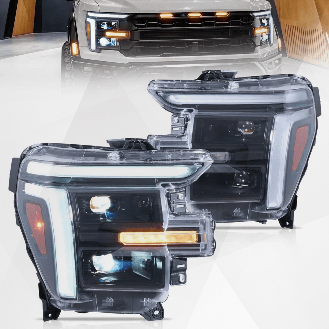 VLAND Full LED Headlights for Ford F-150 2024-2026 – White DRL
