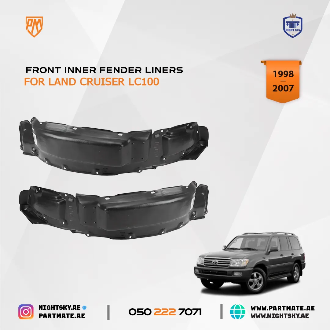 Toyota Land Cruiser Front Inner Fender Liners (1998–2007) – Set